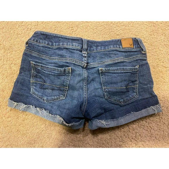 Women's American Eagle Stretch Denim Shorts Size 4 - Picture 2 of 7